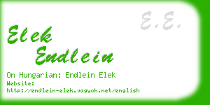 elek endlein business card